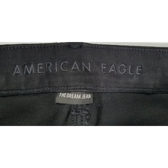 American Eagle The Dream Jean Black Stretch High Rise Jegging Women's 12 Regular - Picture 6 of 16